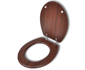 Toilet Seats with Hard Close Lids MDF Brown Washroom WC Covers Pad