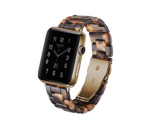 WIWU Resin Band with Stainless Steel Buckle For Apple Watch Band Series 5/4/3/2/1 iWatch Wristband Strap-Tortoise