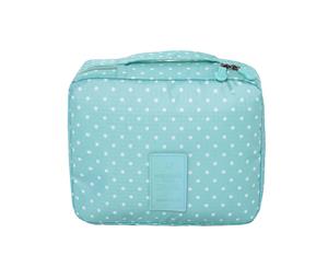 Waterproof Cosmetic MakeUp Travel Bag Organizer - Green Dot