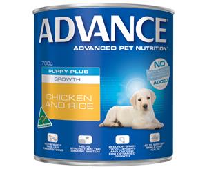 Advance Puppy Plus Growth Chicken & Rice Wet Dog Food 12x700g