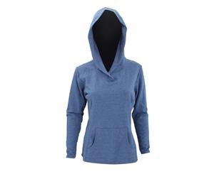 Anvil Womens/Ladies Hooded French Terry Sweatshirt / Hoodie (Heather Blue) - RW2537