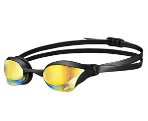 Arena Adult Racing Goggles Cobra Core Mirror Yellow Revo/Black