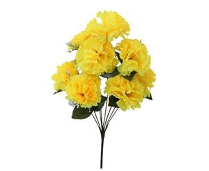 Artificial Fake Flowers Bouquet Greenery Foliage Leaf Roses Wedding Decor[Design Carnation (Yellow)]