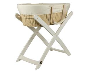 Bebe Care Baby Moses Basket Stand in White