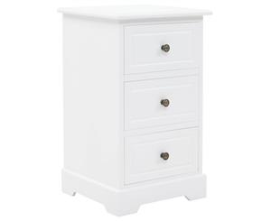 Bedside Cabinet MDF and Pinewood Drawers Side Table Bedroom Nightstand