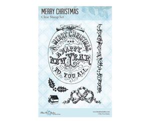 Blue Fern Studios Clear Stamps 4 inch X6 inch Merry Christmas