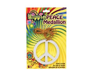 Bristol Novelty Unisex Generation Hippie Peace Medallion (Silver) - BN2205