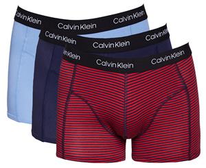 Calvin Klein Men's Axis Cotton Stretch Trunks 3-Pack - Blue/Marching Stripe/Navy