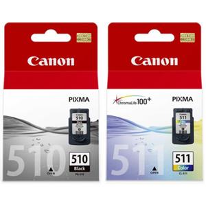 Canon - PG510CL511CP - PG510 Black + CL511 Colour Cartridge