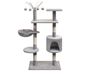 Cat Tree 96x35x125cm Grey Scratching Post Scratcher Pole Gym House