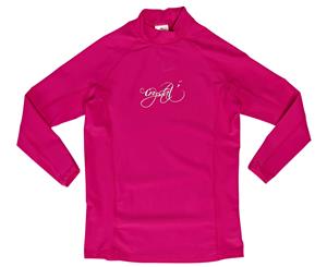 Crystal Women's Long Sleeve Rash Shirt - Hot Pink