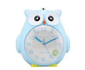 Cute Owl Desk Table Alarm Clock - Blue