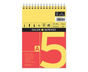 Daler Rowney Red & Yellow A5 Spiral Sketch Pad