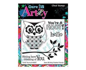 Dare 2B Artzy Clear Stamps 4X4 Sheet You're A Hoot