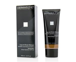 Dermablend Leg and Body Make Up Buildable Liquid Body Foundation Sunscreen Broad Spectrum SPF 25 #Deep Natural 85N 100ml/3.4oz