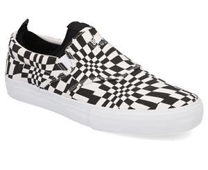 Diamond Supply Co. Men's Boo J XL Checkered Slip-On Skate Shoes - Black