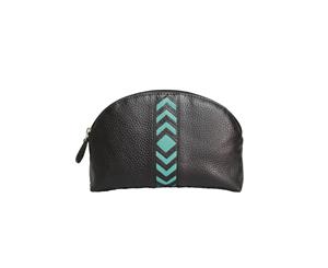 Eastern Counties Leather Womens/Ladies Becky Chevron Detail Make Up Bag (Turquoise) - EL113