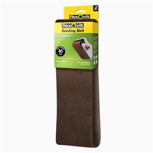 Flexovit 100 x 914mm 40 Grit Sanding Belt - 2 Pack