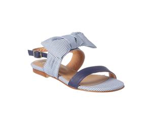 French Sole Cider Denim & Leather Sandal