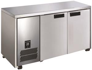 Glacian 2 Door Slimline 660 Deep Steel Freezer