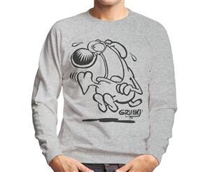 Grimmy Heart Beat Men's Sweatshirt - Heather Grey