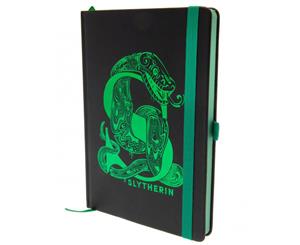 Harry Potter Official Slytherin Premium Foil Notebook (Black/Green) - TA3991