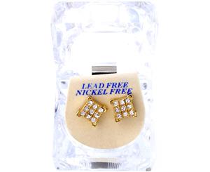 Iced Out Bling Earrings Box - 3x3 ICE gold - Gold