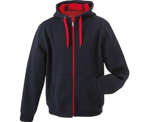 James And Nicholson Womens/Ladies Doubleface Jacket (Navy/Red) - FU209