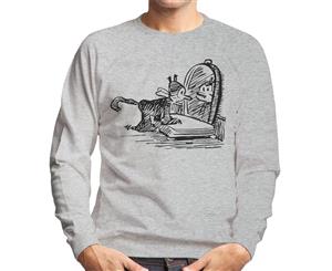 Krazy Kat Mirror Pose Men's Sweatshirt - Heather Grey