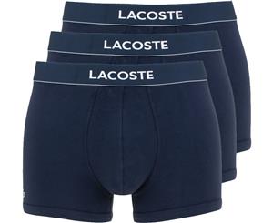 Lacoste Men's Colours Core 3 Pack Boxer Shorts Navy