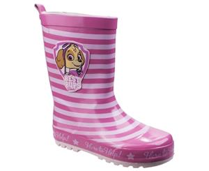 Leomil Childrens Girls Skye Paw Patrol Wellington Boots (Pink) - FS5688