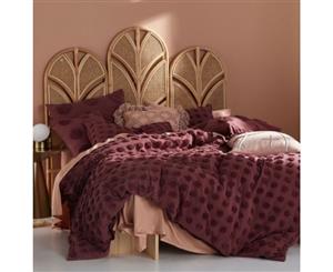 Linen House Haze Rhubarb Queen Quilt Cover Set