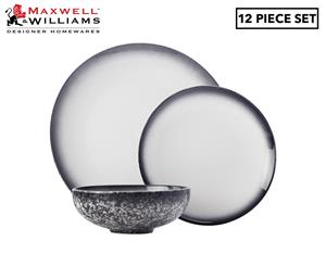 Maxwell & Williams Caviar Granite Dinner Set 12pc