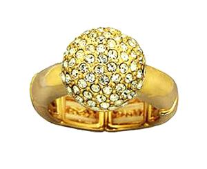 Moon Pave Ring featuring Crystals from SWAROVSKI Gold & Crystal