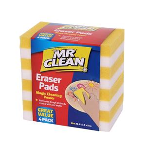 Mr Clean Melamine Eraser Cleaning Pads - 4 Pack