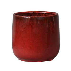 Northcote Pottery 16 x 16cm Wine Red Glazed Oslo Drum