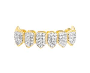 One size fits all Bottom Grillz - VAMPIRE ZIRKONIA gold silv - Gold