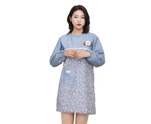 Overclothes Kitchen Apron for Women - Blue