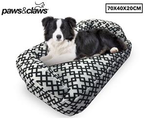 Paws & Claws 70x40x20cm Fremantle Lounger Bed - Black/White