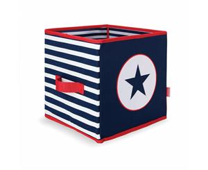 Penny Scallan Nursery Collapsible Storage Box Navy Star