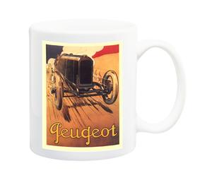 Peugeot Automobile 1919 Art Deco Poster Mug - 11 Fluid Oz