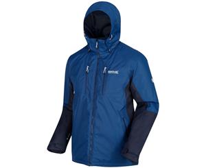 Regatta Mens Fabens II Breathable Isotex Hooded Waterproof Coat Jacket - Prussian/Nvy