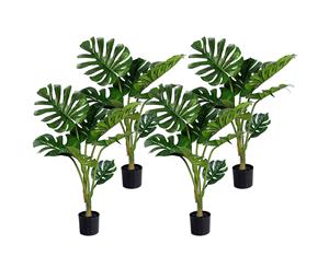 SOGA 4X 120cm Artificial Green Indoor Turtle Back Fake Decoration Tree Flower Pot Plant