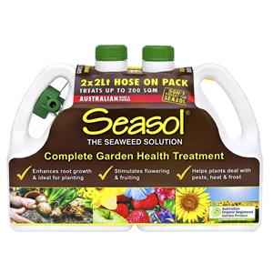 Seasol 2 x 2L Hose On Complete Garden Health Treatment - Twin Pack