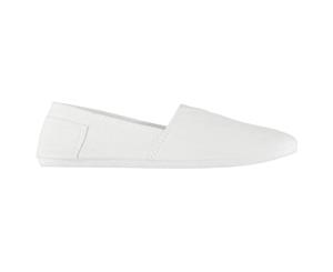 Slazenger Mens Sams Canvas Shoes Pumps Slip On Comfortable Fit Everyday - White