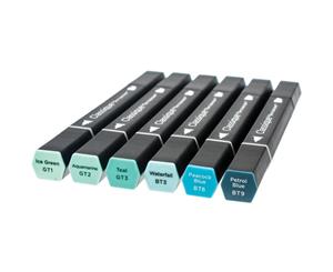 Spectrum Noir Classique Alcohol Markers 6 pack - Turquoises