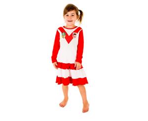 St George Dragons NRL Girls Long Sleeve Dress Sizes 2-6