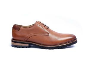 Waller - Men's Leather Derby Shoes in Tan