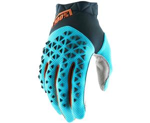 100% Airmatic Bike Gloves Steel Grey/Ice Blue 2019