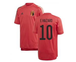 2020-2021 Belgium Adidas Training Shirt (Red) - Kids (E HAZARD 10)